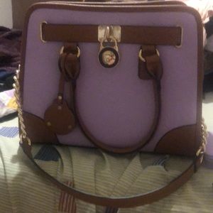 Dasein Chain Strap Purse & Wallet Set Lilac